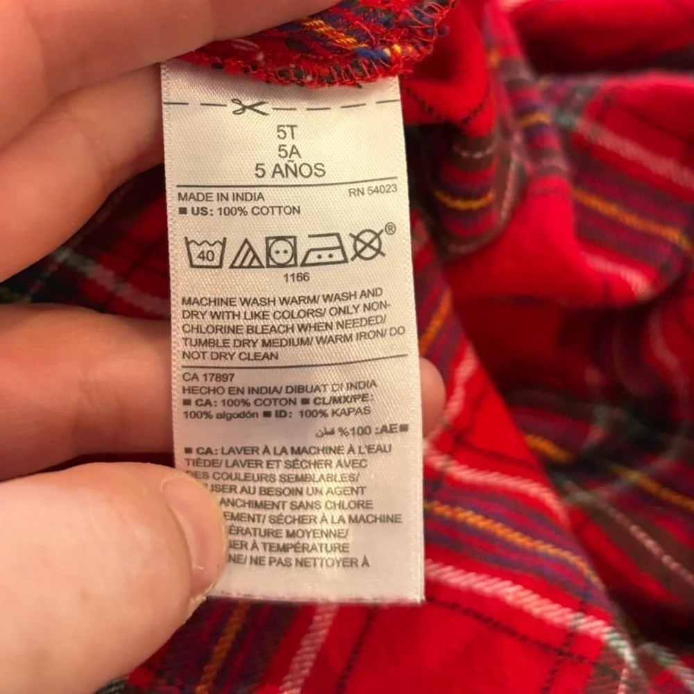 Old Navy Plaid Girl’s Holiday Dress sz 5T